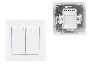 Włącznik podwójny z podświetleniem Wesa LC-04 - Wyłączniki światła i elektryczne - miniaturka - grafika 1