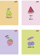 Zeszyty szkolne - St. Majewski Zeszyt okładka laminowana dwukolorowa A5 Funny Fruits linia 32 kartki - miniaturka - grafika 1