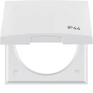 Klawisze i ramki - Hager polo Integro Flow Ramka z pokrywą z nadrukiem /IP44/ biały połysk 918282599 918282599 - miniaturka - grafika 1