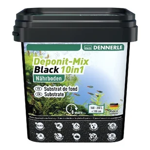 DENNERLE Długotrwałe mineralne podłoże Deponit-Mix Black 10in1, 9,6 kg, (1352) - Podłoże do akwarium - miniaturka - grafika 1