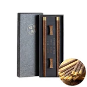 Zestawy do sushi - Zestaw Premium 2 par pałeczek do Sushi podstawki bambus Szary - miniaturka - grafika 1