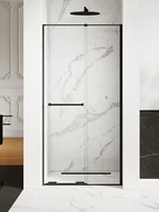 Ścianki i drzwi prysznicowe - Smart Black New Trendy czarne drzwi prysznicowe wnękowe rozsuwane 120 cm EXK-6632 - miniaturka - grafika 1