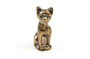 Figurki dekoracyjne - Egipski Kot Złota Figurka - miniaturka - grafika 1