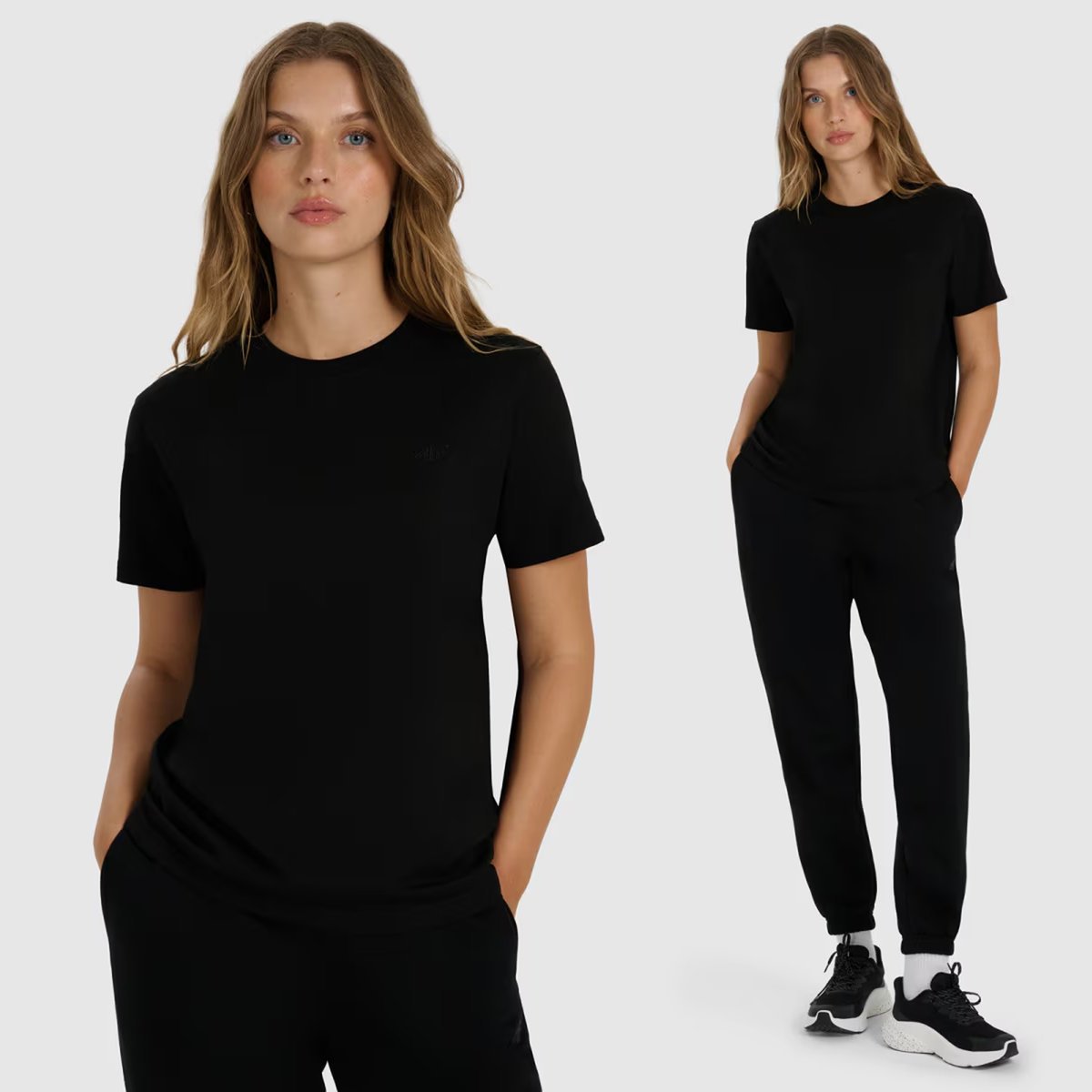 Koszulka Damska 4F T-shirt Regular Gładki Czarny 4FWAW25TTSHF2970 Czarny XS