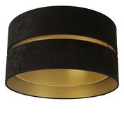 Lampy sufitowe - Euluna Lampa sufitowa Duo z tkaniny, czarna/złota, 40cm - miniaturka - grafika 1