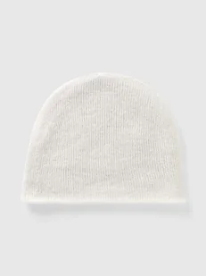 Benetton Dwustronna czapka beanie w kolorze szaro-białym - Czapki damskie - miniaturka - grafika 1