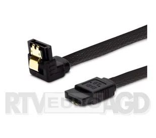 Savio Kabel SATA III GAK-04 0,3m, oplot czarny, kątowy, złote zatrzaski 10 sztuk GAK-04 - Kable komputerowe i do monitorów - miniaturka - grafika 2