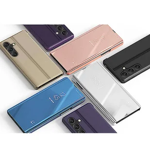Clear View Case etui Samsung Galaxy A54 5G pokrowiec z klapką niebieskie - Etui i futerały do telefonów - miniaturka - grafika 4