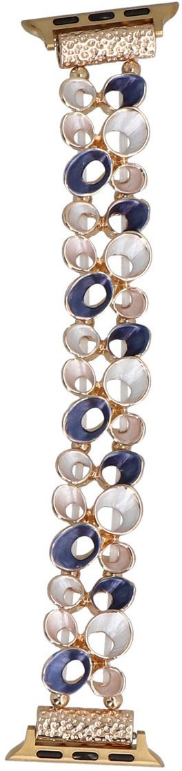 GlacierX bransoleta do smartwatcha Gleam Drops Stretch Bracelet Ocean Blush do Apple Watch 38/40/41mm Złoto-Niebieska