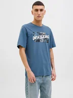 Koszulki męskie - Jack & Jones Koszulka "Hawaii" w kolorze niebieskim - miniaturka - grafika 1