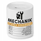 Skarbonki - SKARBONKA PREZENT DLA MECHANIKA STAWKA GODZINOWA z Nadrukiem ze Zdjęciem - miniaturka - grafika 1