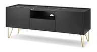 Inne meble do salonu - Szafka Rtv Harmony Rtv144 Grafit Mat / Marmur Black Royal - miniaturka - grafika 1