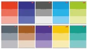 Zeszyty szkolne - Komplet 10x Zeszyt A5 60k tematyczny ze ściągą Color Stripes Majewski - miniaturka - grafika 1