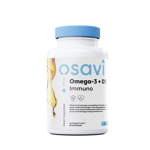 OSAVI Omega-3 + D3 Immuno (Wsparcie układu odpornościowego) 60 Kapsułek żelowych Cytryna - Suplementy naturalne - miniaturka - grafika 1