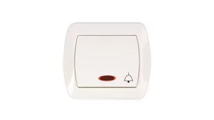 Kontakt Simon Przycisk dzwonek Akord podświetlany biały - Wyłączniki światła i elektryczne - miniaturka - grafika 1