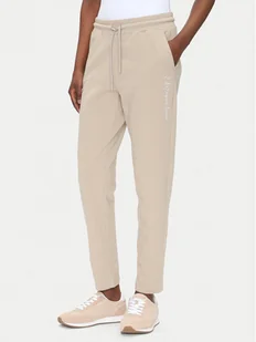 EA7 Emporio Armani Spodnie dresowe 7W000489 AF12951 U6155 Beżowy Regular Fit - Spodnie sportowe damskie - miniaturka - grafika 1