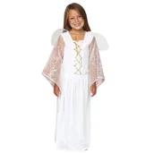 Stroje karnawałowe - STRÓJ SUKIENKA ANIOŁEK BIAŁY 110-120 - miniaturka - grafika 1