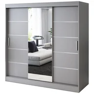 Szafy - Szafa przesuwna 1 x Lustro 200x200 Pepe , Antracyt mat - miniaturka - grafika 1