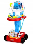 Zabawy w naśladowanie dorosłych - Zestaw Małego Lekarza Doktora Wózek Ekg + Przybory Y54N - miniaturka - grafika 1