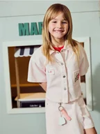 Spodnie i spodenki dla dziewczynek - Reserved - Szorty imitujące spódnice Pusheen - pastelowy róż - miniaturka - grafika 1