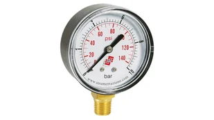 Manometr standardowy z przyłączem dolnym, śr. 63mm, 0-6bar, G1/4, M63R.PL006G14 - Akcesoria pneumatyczne - miniaturka - grafika 1