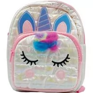 Plecaki szkolne i tornistry - Plecak puffy Unicorn biały STnux - miniaturka - grafika 1
