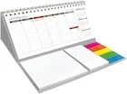 Kalendarze - Kalendarz 2026 z notesem tygodniowy spiralowany szary - miniaturka - grafika 1