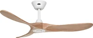 Wentylatory sufitowe - Energooszczędny wentylator sufitowy z pilotem Eco Genuino biały matowy / średni dąb 122 cm - miniaturka - grafika 1