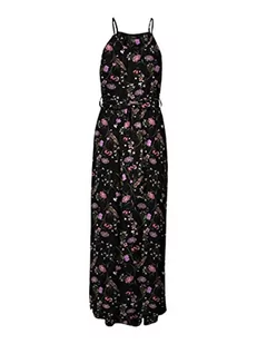 VERO MODA Sukienka damska VMEASY Slit Maxi Dress R1 WVN GA CUR, Czarny/Aop: mille, 52 - Sukienki - miniaturka - grafika 1