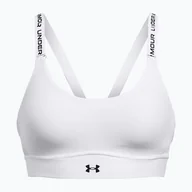 Bielizna sportowa damska - Biustonosz treningowy Under Armour Infinity Mid white/black | WYSYŁKA W 24H | 30 DNI NA ZWROT - miniaturka - grafika 1