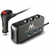 Akcesoria motoryzacyjne - Rozdzielacz gniazda zapalniczki samochodowej woltomierz 2-24V 4xUSB Pd Qc - miniaturka - grafika 1