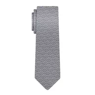 Krawaty i muchy męskie - Krawat szary w czarne kropki EM - EM Men's Accessories - miniaturka - grafika 1