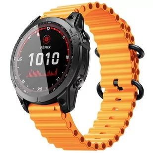 opaska pasek bransoleta OCEAN GARMIN FENIX 3/5X/3HR/5X PLUS/6X/6X PRO/7X pomarańczowa - Akcesoria do smartwatchy - miniaturka - grafika 1
