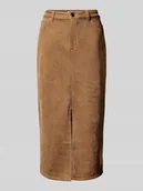 Spódnice - Spódnica midi ze szwami w kontrastowym kolorze model ‘STINA LIFE’ - miniaturka - grafika 1