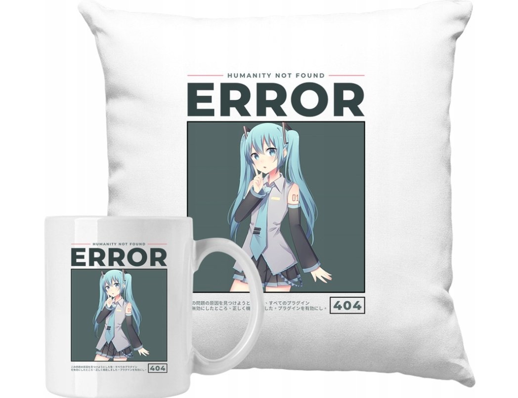 ZESTAW PODUSZKA + KUBEK Hatsune Miku Pomysł Na Prezent + IMIĘ #5