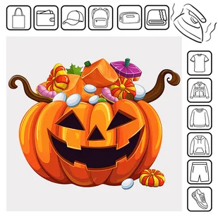 Naprasowanka Halloween Pomysł Dynia 32 do 20cm - Pasmanteria - miniaturka - grafika 1