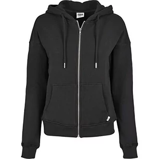 Bluzy damskie - Urban Classics Damska bluza z kapturem Organic Terry Zip Hoody z dzianiny - grafika 1