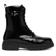 Buty dla dziewczynek - Trapery Tommy Hilfiger Lace-Up Bootie T4A5-34028-1453 D Czarny - miniaturka - grafika 1