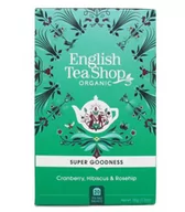 Herbata - Ekologiczna herbata z hibiskusa, dzikiej róży, trawy cytrynowej i imbiru, Cranberry, Hibiscus & Rosehip, 20 x 1,75g, English Tea Shop - miniaturka - grafika 1