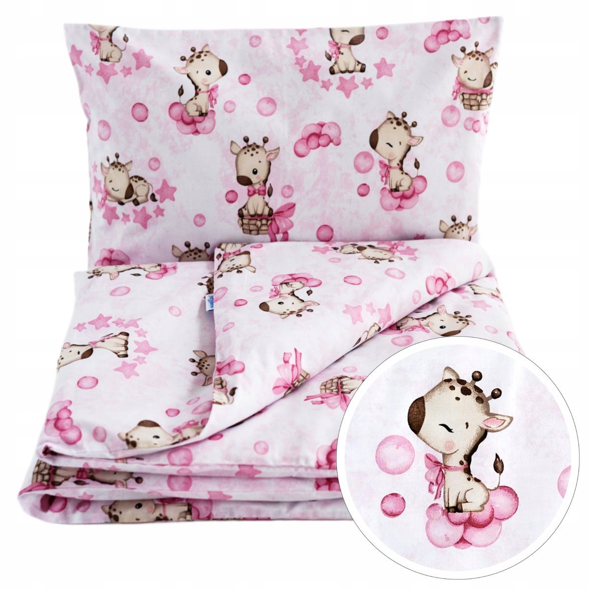 POŚCIEL NIEMOWLĘCA 120x90cm DELIKATNA UKRYTE ZAMKI 2 ELEMENTY BAWEŁNA BabyU