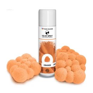 Food Colours Velvet Spray Orange 250ml - Dodatki do ciast w proszku - miniaturka - grafika 1