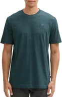 Koszulki męskie - T-Shirt Męski Tom Tailor BASIC 1044016 Ciemno Zielony L - miniaturka - grafika 1