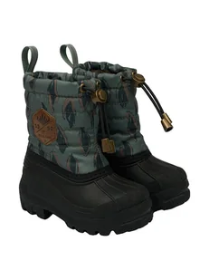 mikk-line Botki zimowe w kolorze ciemnozielono-czarnym - Botki damskie - miniaturka - grafika 1