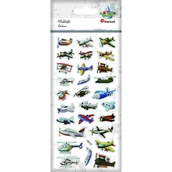 Zabawki kreatywne - Naklejki wypukłe miękkie maszyny latające 28szt Nowa - miniaturka - grafika 1