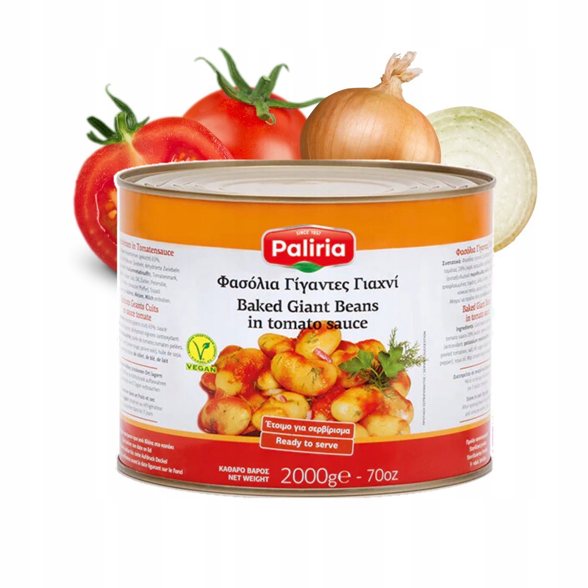 Fasola Gigant w Sosie Pomidorowym Paliria - 2000g doskonała na dania