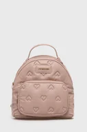 Plecaki - Love Moschino plecak damski kolor beżowy mały gładki - miniaturka - grafika 1