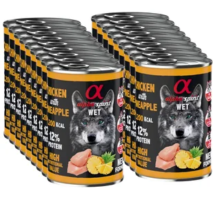 ALPHA SPIRIT Kurczak z ananasem 18x400g - Mokra karma dla psów - miniaturka - grafika 1