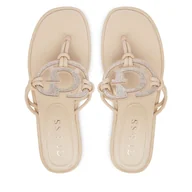 Klapki i japonki damskie - Japonki Guess FLJSM2 SAT21 Beżowy - miniaturka - grafika 1