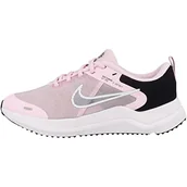 Buty dla dziewczynek - Nike Downshifter Sneaker 12 (GS), Pink Foam Flat Pewter Black, 37.5 EU - miniaturka - grafika 1