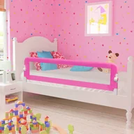 Zabezpieczenia dla dzieci - VidaXL Barierki do łóżeczka dziecięcego, 2 szt., różowe, 150x42 cm 276086         VidaXL - miniaturka - grafika 1